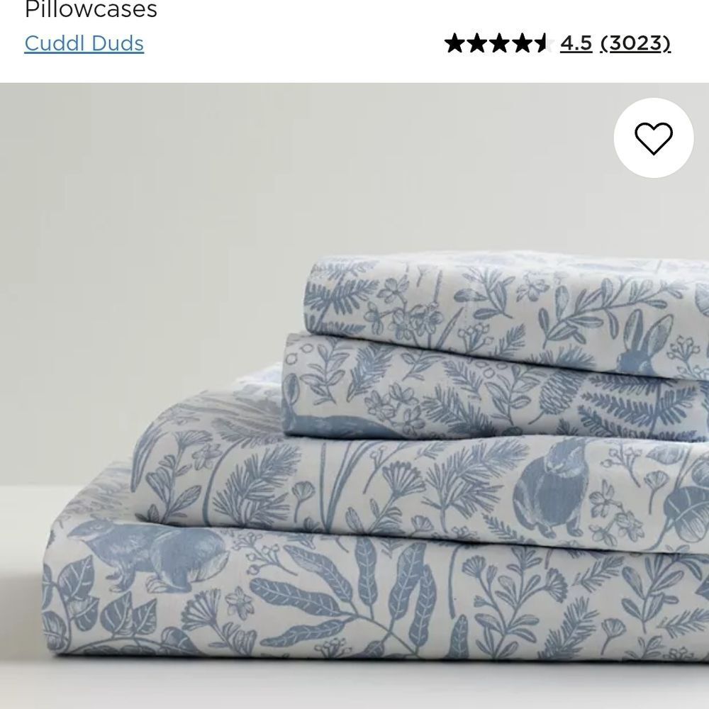 Cuddl Duds Heavyweight Flanel 100% Cotton  Sheet Set